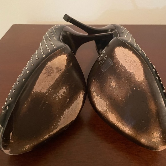 Giuseppe Zanotti Black Leather Studded Designer Pumps Size 38 (U.S. 8) - Picture 4 of 8